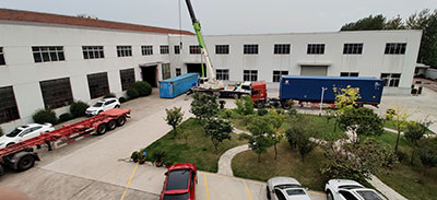 韩国的十五台洗涤设备装箱发货